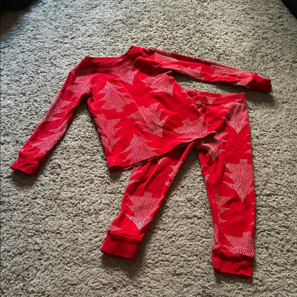 Carters red Christmas tree pajamas